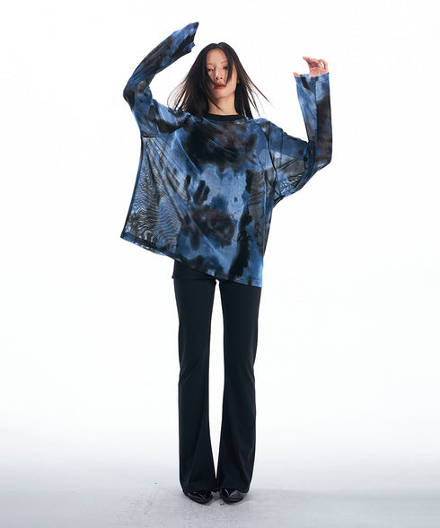 Blurred Print Top